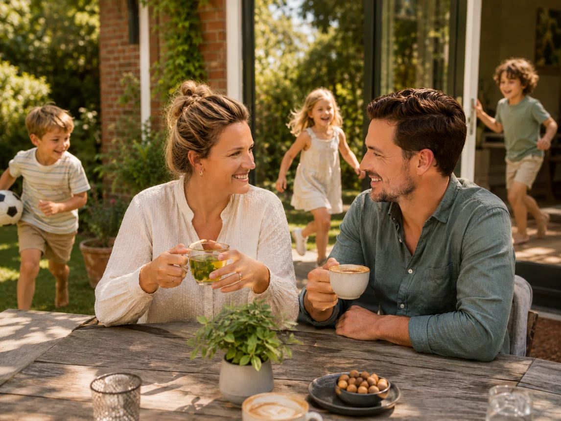 Kinderen buiten in de zomer — spelen, zon, vrijheid